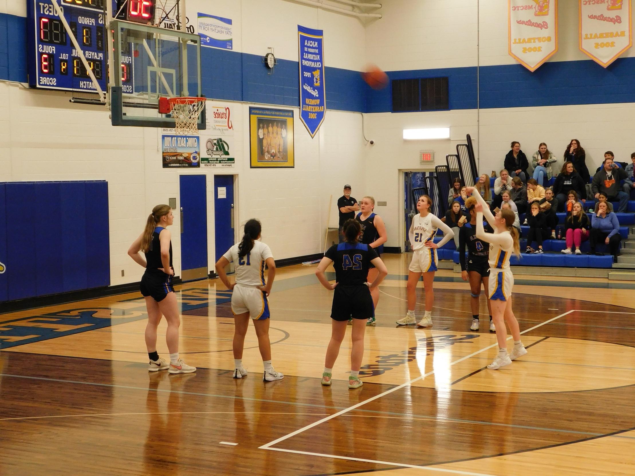 Spartan women's basketball freethrow